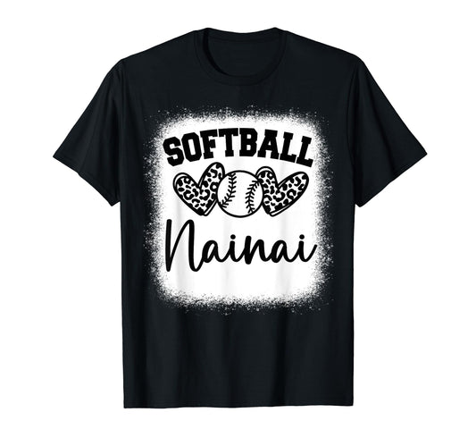 Personalized Baseball Heart Nainai T-Shirt - Novelty Apparel Men Women - T-Shirt, Sweatshirt, Hoodie