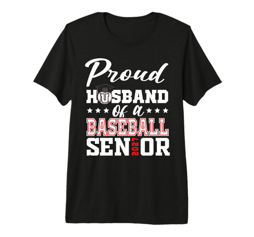 Proud Husband Baseball Senior 2027 Tri T-Shirt - Unique Graphic Unisex - T-Shirt, Sweatshirt, Hoodie