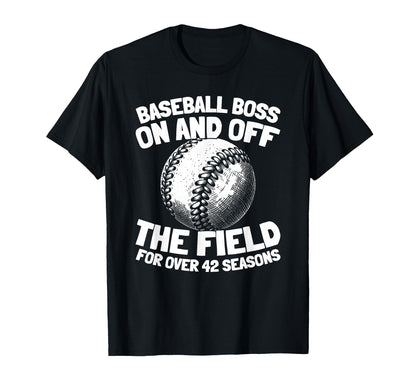 42 Years Old Team Player Baseball T-Shirt - Casual Everyday Wear Men Women - T-Shirt, Sweatshirt, Hoodie