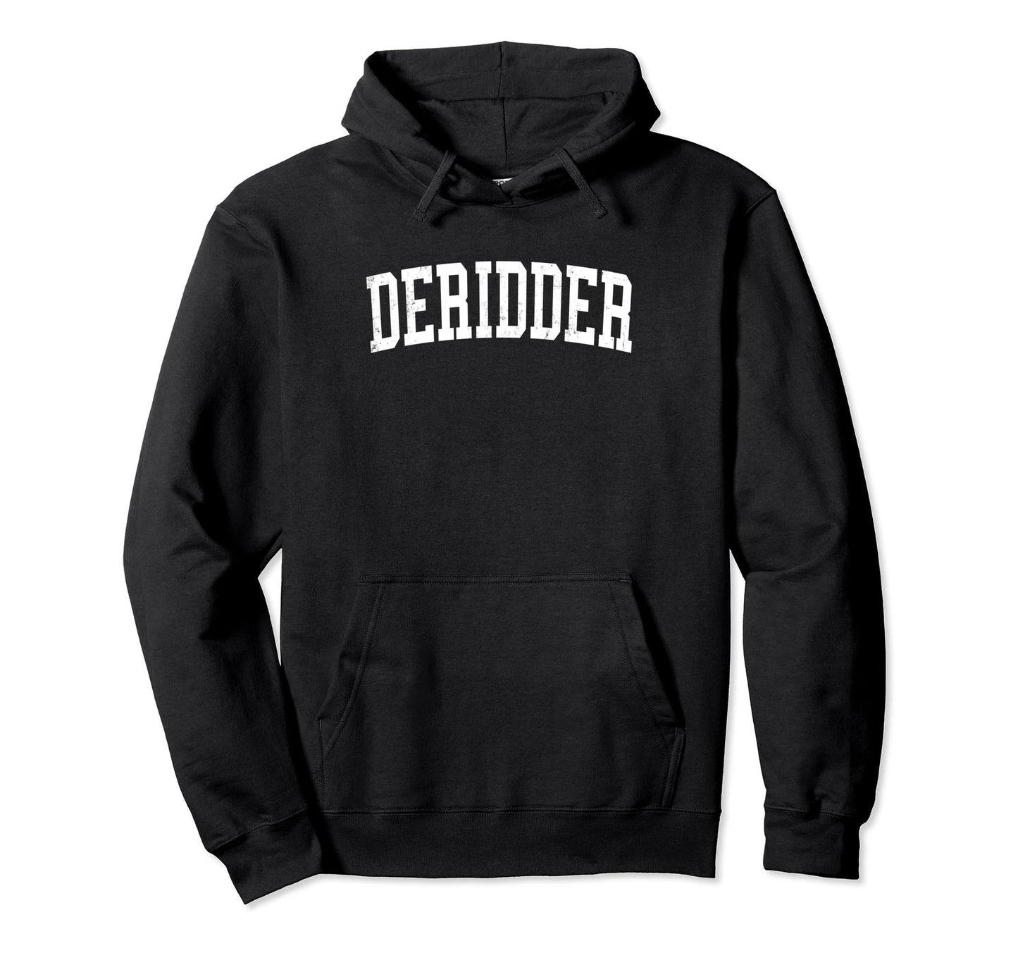 Deridder La Distressed White Varsity Hoodie - Custom Art Print for Adults - T-Shirt, Sweatshirt, Hoodie