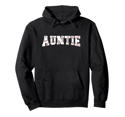 Baseball Auntie Nephew Game Day Hoodie - Minimalist Print for Adults - T-Shirt, Sweatshirt, Hoodie