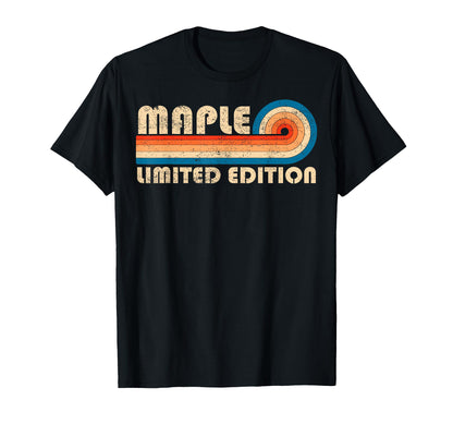 Maple 70S 80S Sunset Stripe T-Shirt - Unique Graphic Men Women - T-Shirt, Sweatshirt, Hoodie