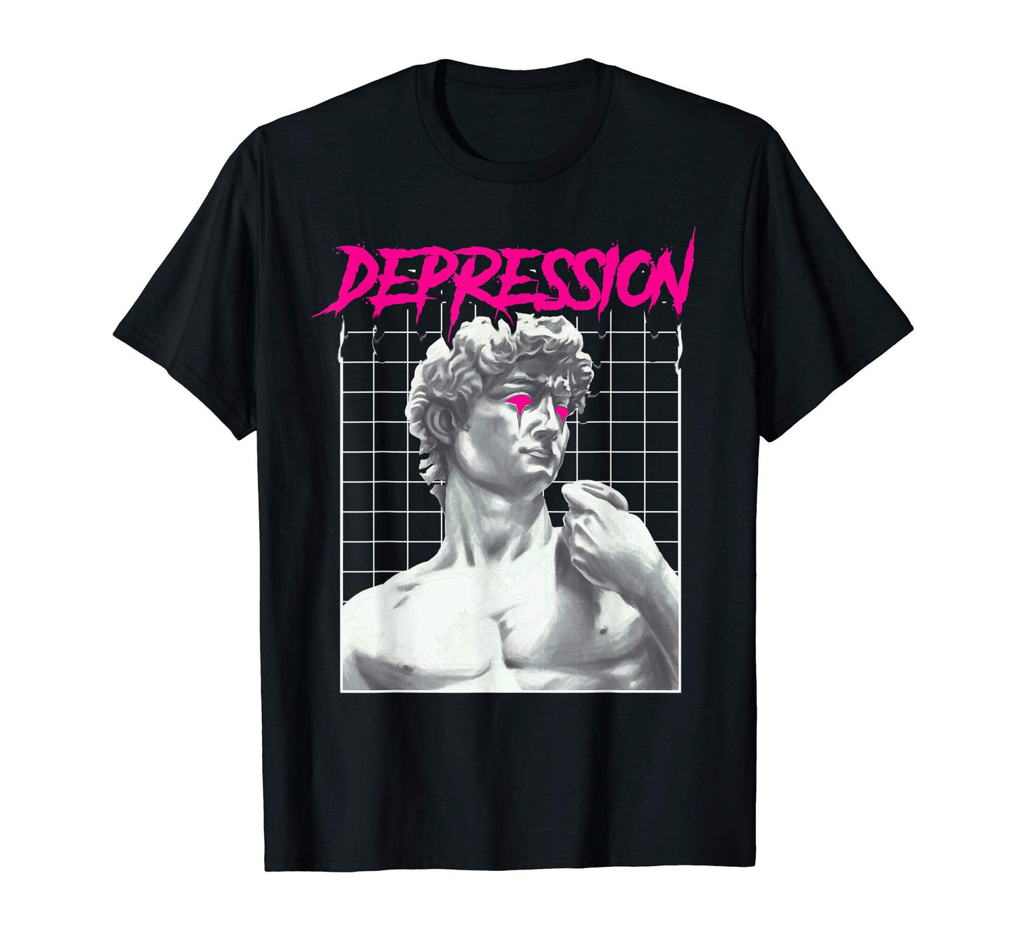 Depression Greek Statue Grunge T-Shirt - Casual Everyday Wear Unisex - T-Shirt, Sweatshirt, Hoodie