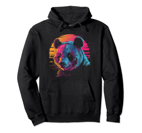 Panda Vaporwave Aesthetic Synthwave 80S 90S Hoodie - Trendy Graphic Unisex - T-Shirt, Sweatshirt, Hoodie