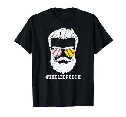 Uncle Both Baseball Softball Uncle T-Shirt - Aesthetic Graphic for Adults - T-Shirt, Sweatshirt, Hoodie