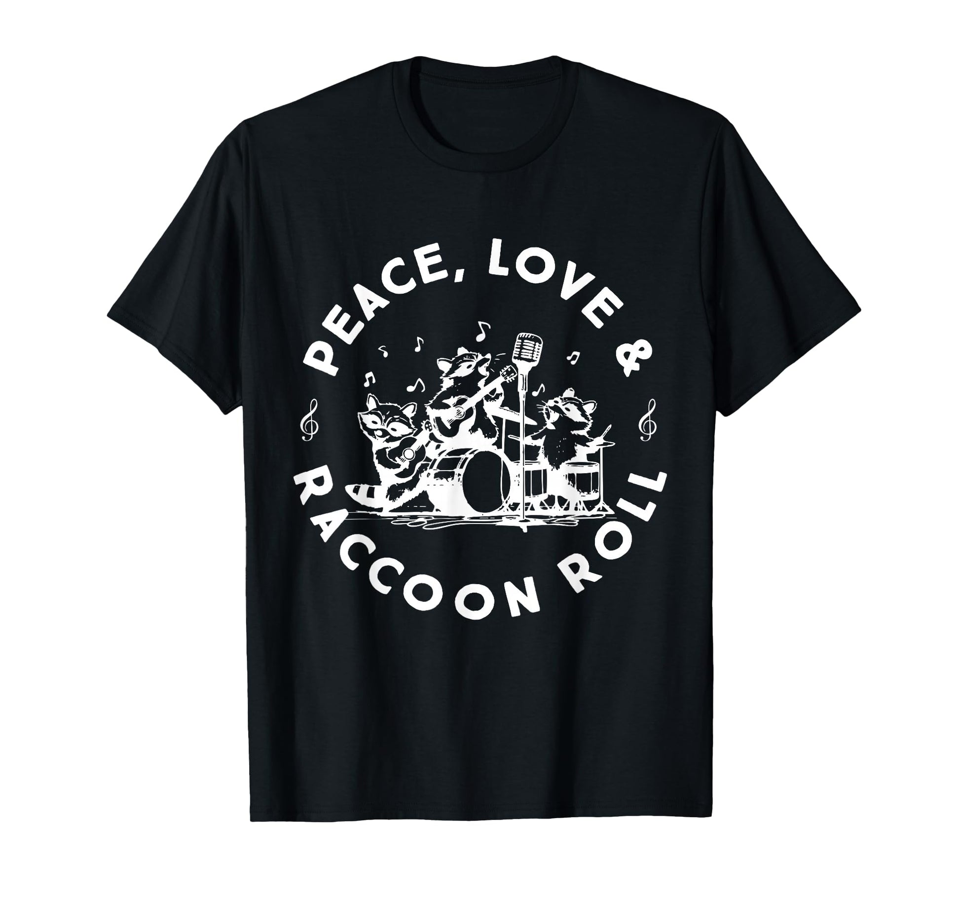 Raccoon Rock And Roll Music Raccoon T-Shirt - Unique Graphic Unisex - T-Shirt, Sweatshirt, Hoodie