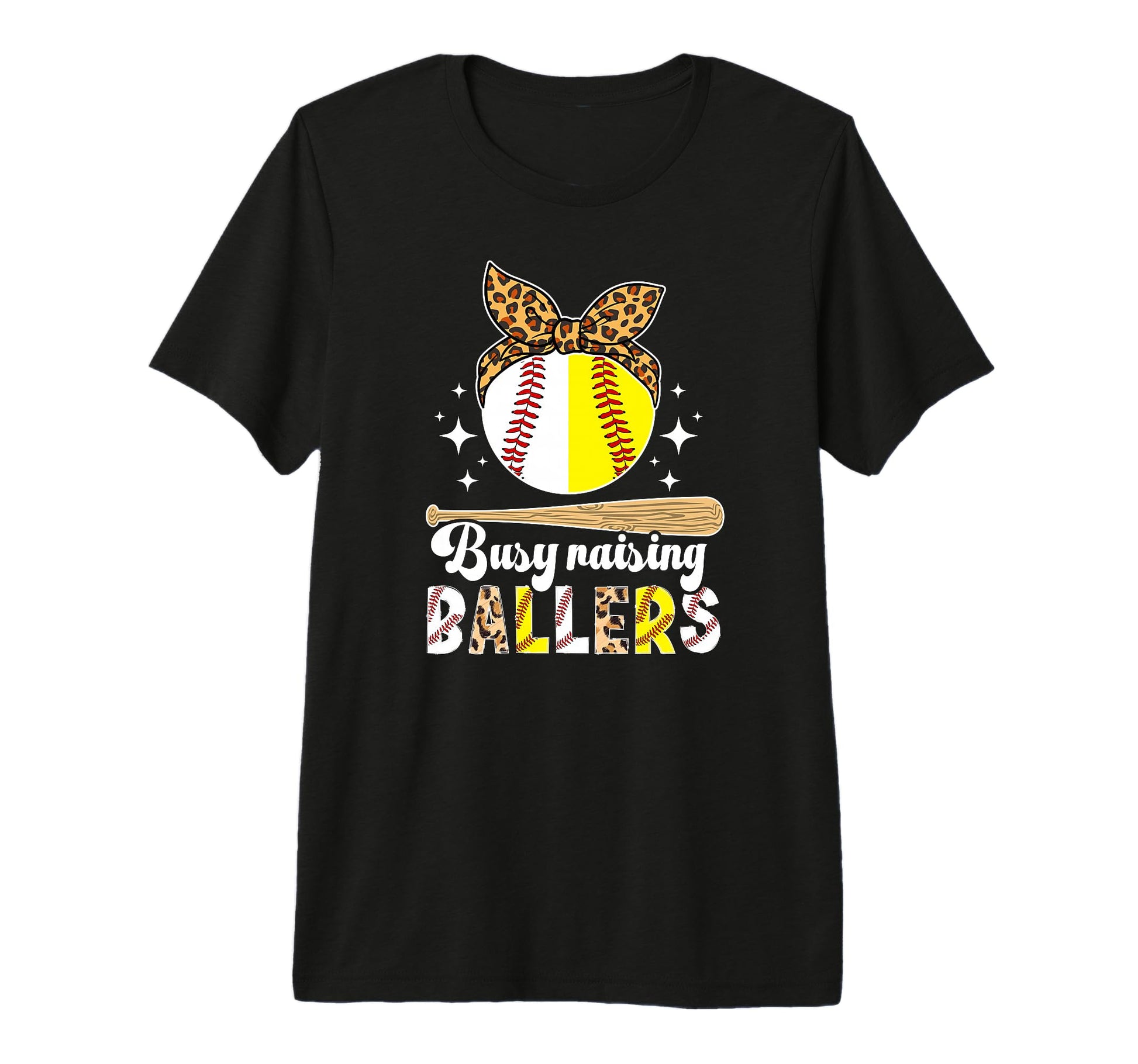 Busy Raising Ballers Baseball T-Shirt - Fun Novelty Design for Adults - T-Shirt, Sweatshirt, Hoodie