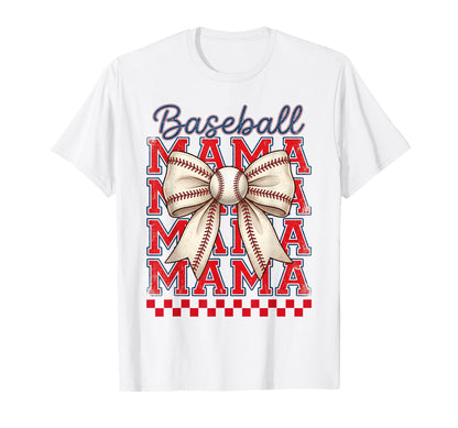 Coquette Baseball Mom Mama Bow Sport T-Shirt - Streetwear Style for Adults - T-Shirt, Sweatshirt, Hoodie