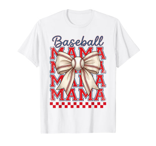Coquette Baseball Mom Mama Bow Sport T-Shirt - Streetwear Style for Adults - T-Shirt, Sweatshirt, Hoodie