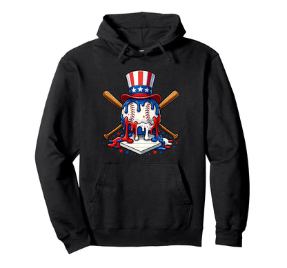 Patriotic 4Th July Baseball Uncle Sam Hat Hoodie - Streetwear Style Unisex - T-Shirt, Sweatshirt, Hoodie