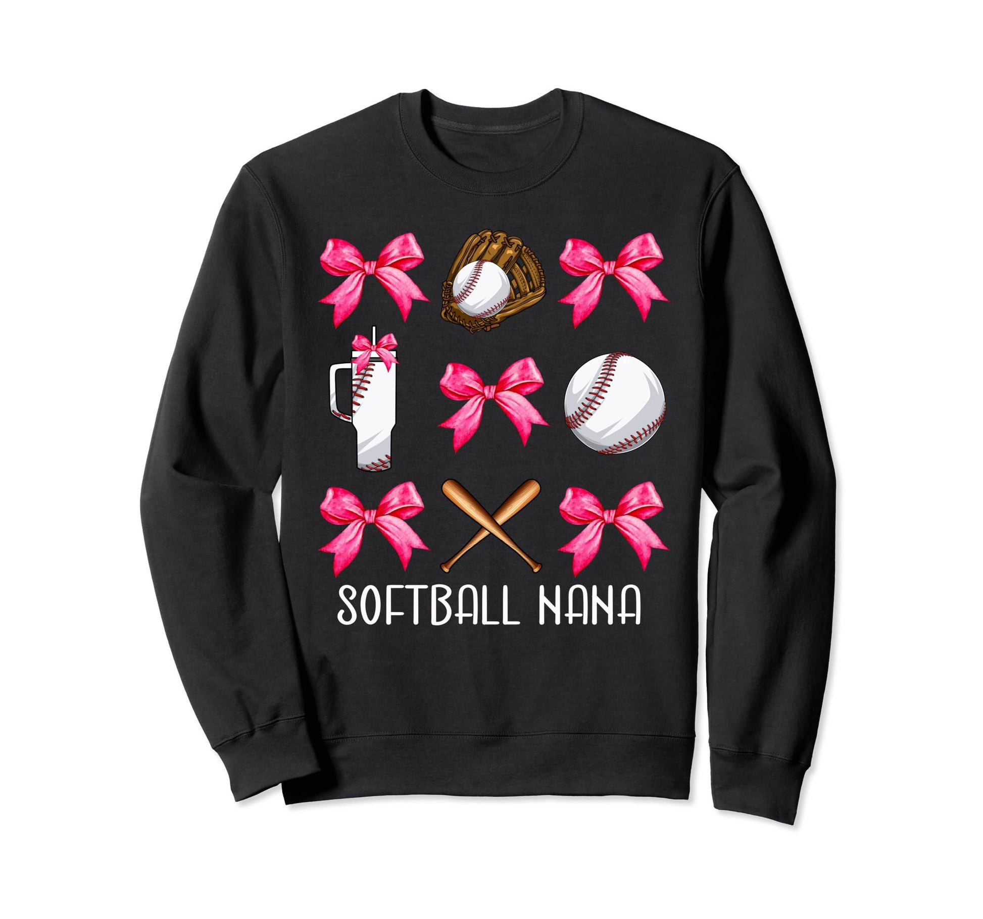 Funny Baseball Nana Era Bows Sweatshirt - Streetwear Style Men Women - T-Shirt, Sweatshirt, Hoodie