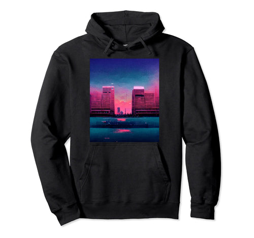 Japanese Vaporwave Asian Inspired Neon Hoodie - Unique Graphic for Adults - T-Shirt, Sweatshirt, Hoodie