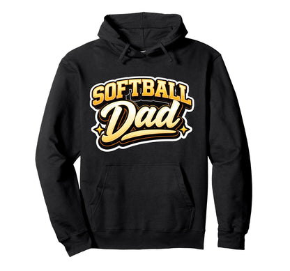 Softball Dad Proud Father Daughter Player Hoodie - Unique Graphic Unisex - T-Shirt, Sweatshirt, Hoodie