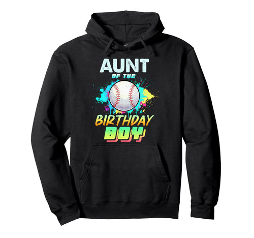 Aunt Birthday Baseball Matching Hoodie - Custom Art Print Men Women - T-Shirt, Sweatshirt, Hoodie