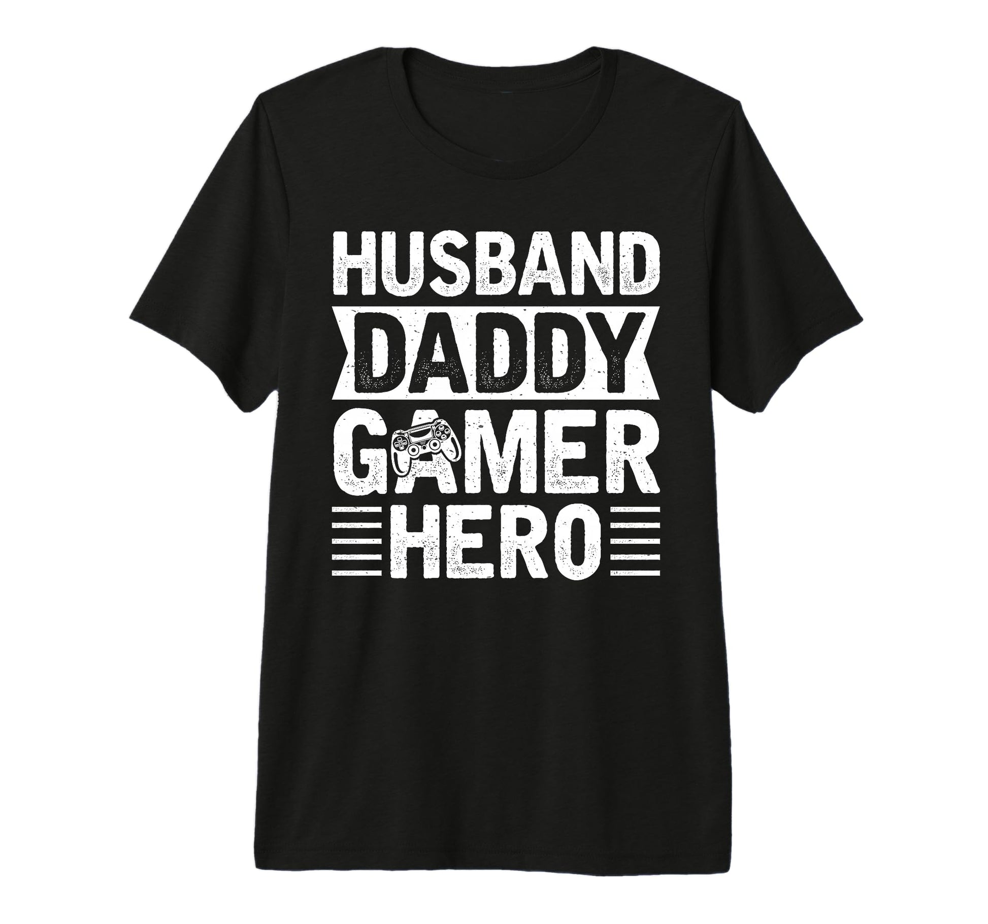 Husband Daddy Gamer Hero Fathers Day T-Shirt - Trendy Graphic for Adults - T-Shirt, Sweatshirt, Hoodie