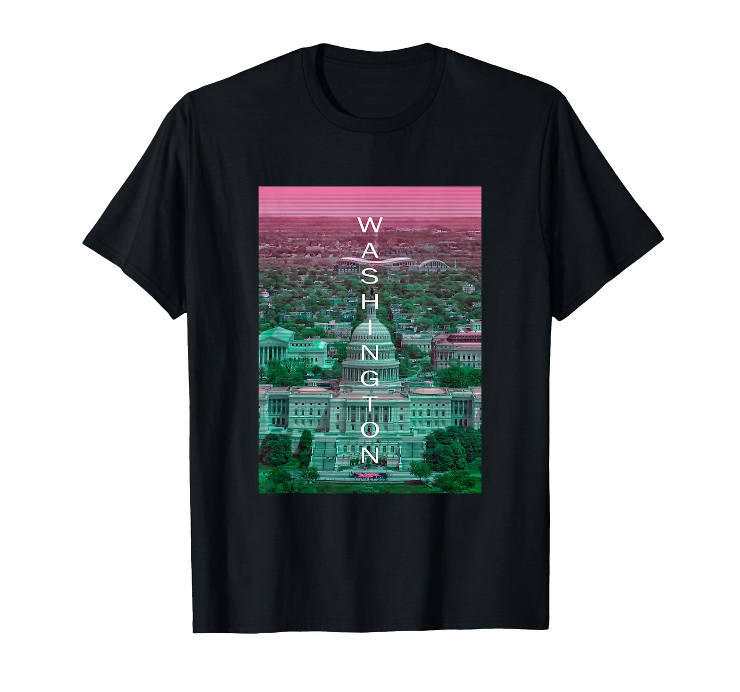 Washington Dc Vaporwave Aesthetic T-Shirt - Novelty Apparel for Adults - T-Shirt, Sweatshirt, Hoodie