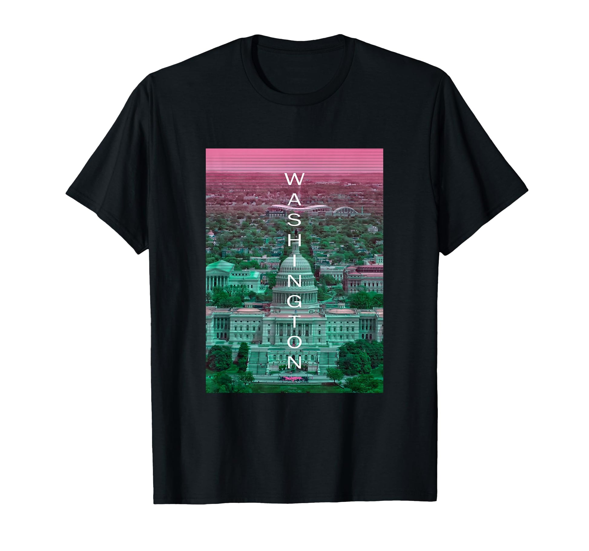 Washington Dc Vaporwave Aesthetic T-Shirt - Novelty Apparel for Adults - T-Shirt, Sweatshirt, Hoodie