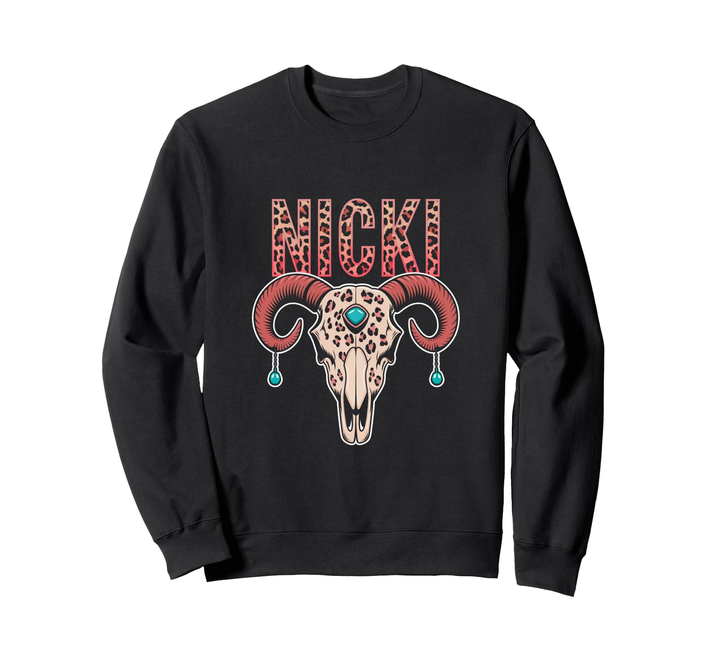 Custom Nicki Name Wife Bull Sweatshirt - Novelty Apparel for Adults - T-Shirt, Sweatshirt, Hoodie