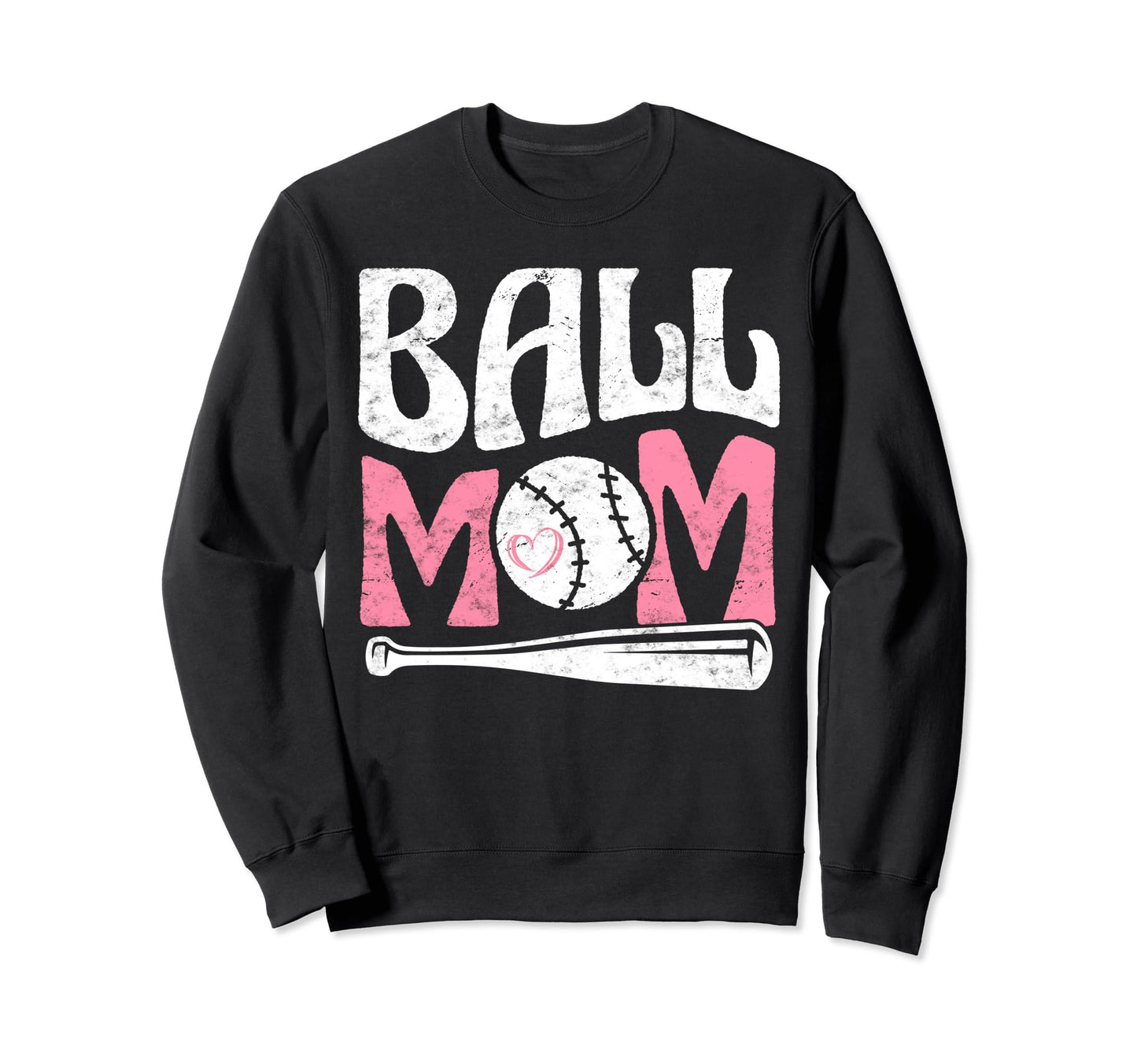 Baseball Mom Pride Heart And Sweatshirt - Casual Everyday Wear Men Women - T-Shirt, Sweatshirt, Hoodie