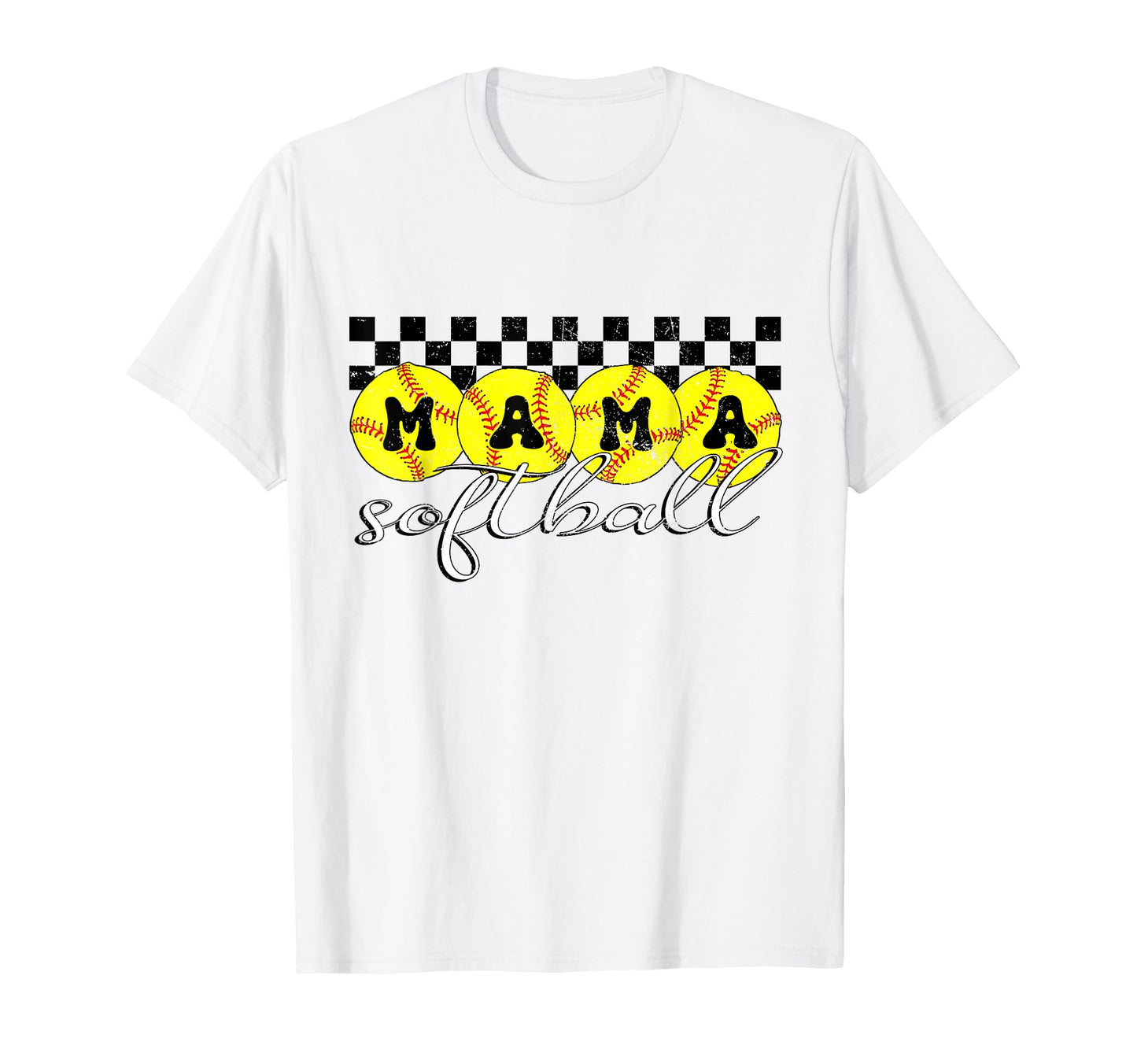 Softball Mama Groovy Softball Mom T-Shirt - Minimalist Print for Adults - T-Shirt, Sweatshirt, Hoodie