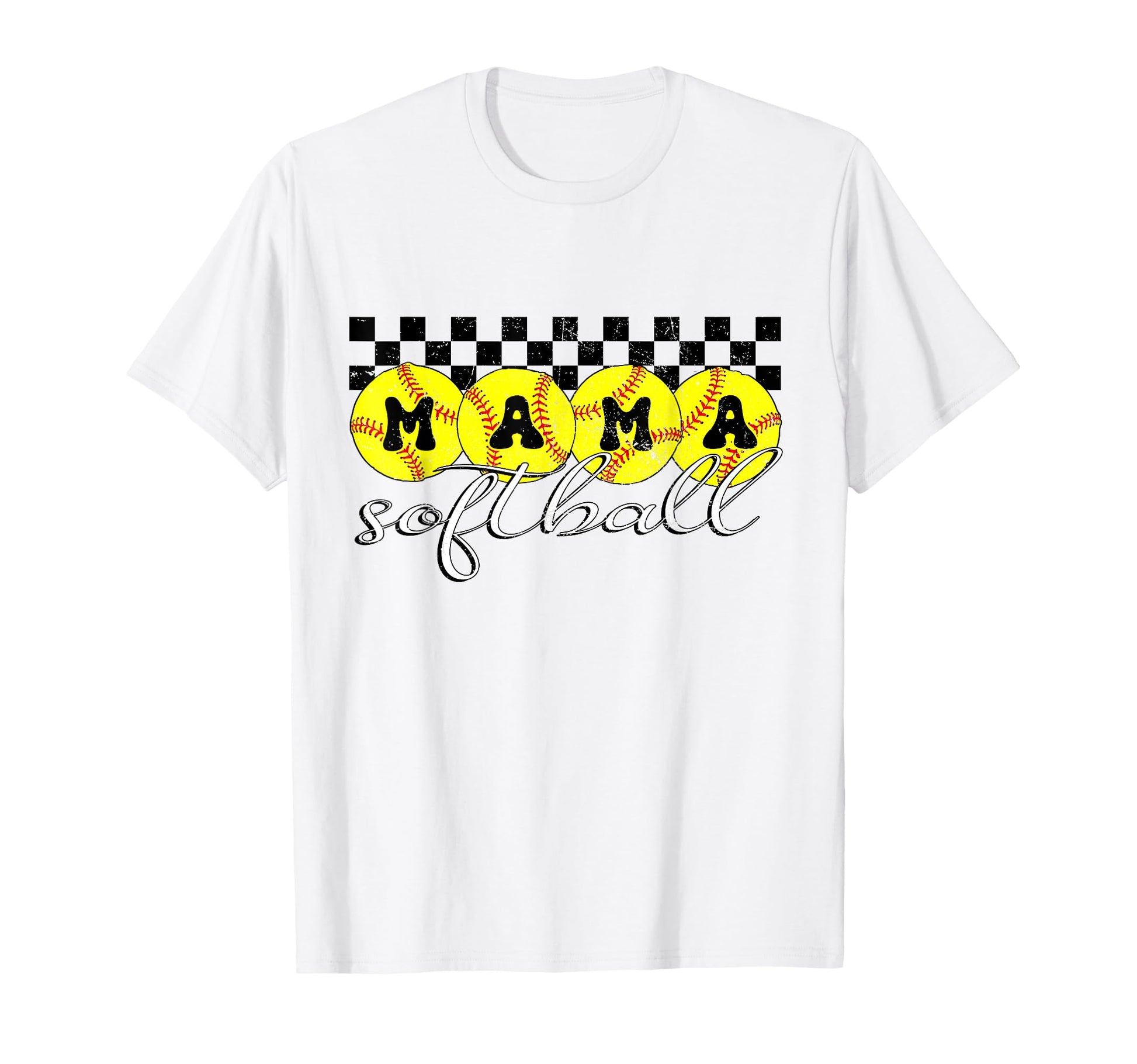 Softball Mama Groovy Softball Mom T-Shirt - Minimalist Print for Adults - T-Shirt, Sweatshirt, Hoodie