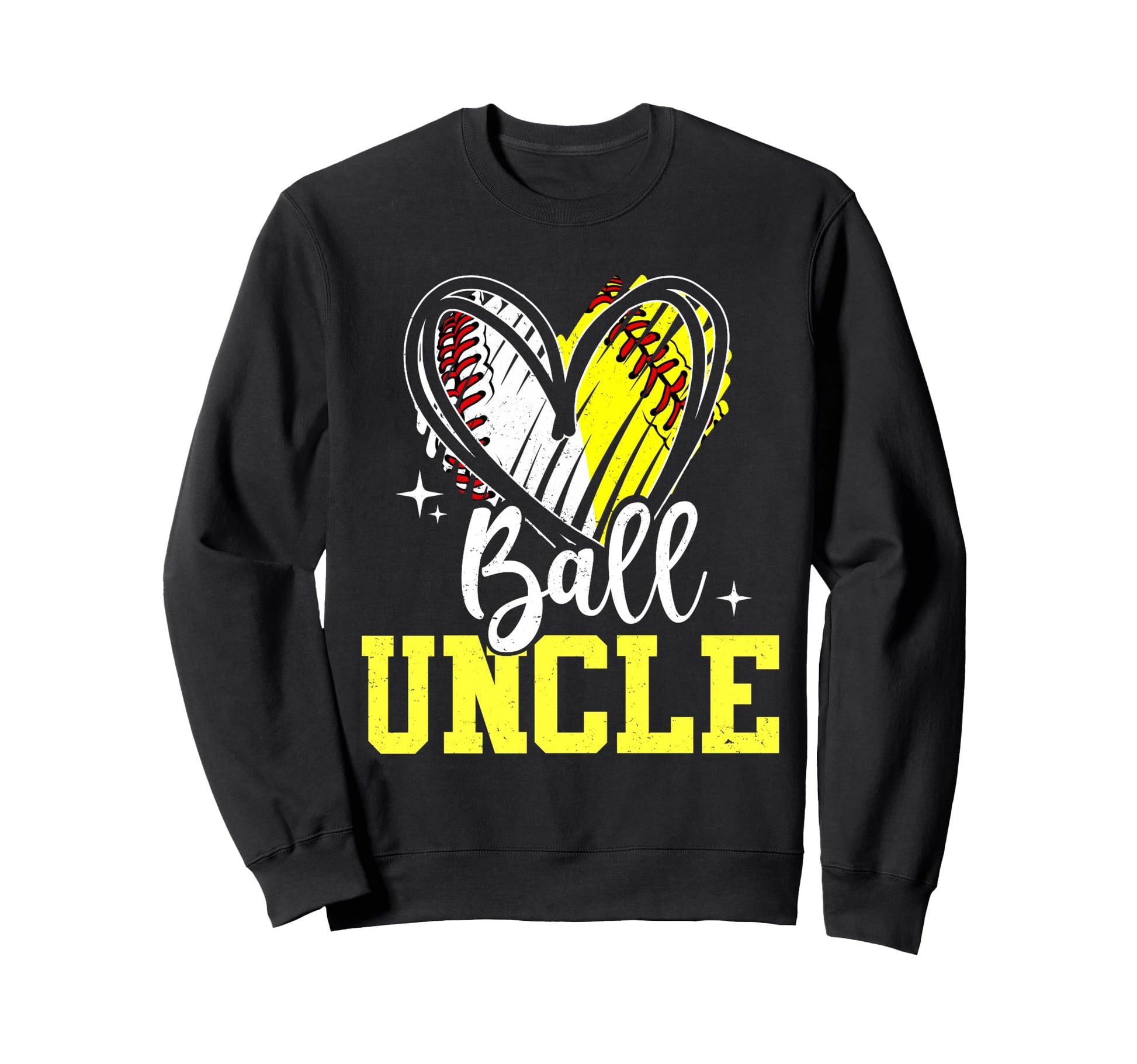 Ball Uncle Heart Baseball Softball Sweatshirt - Aesthetic Graphic Unisex - T-Shirt, Sweatshirt, Hoodie