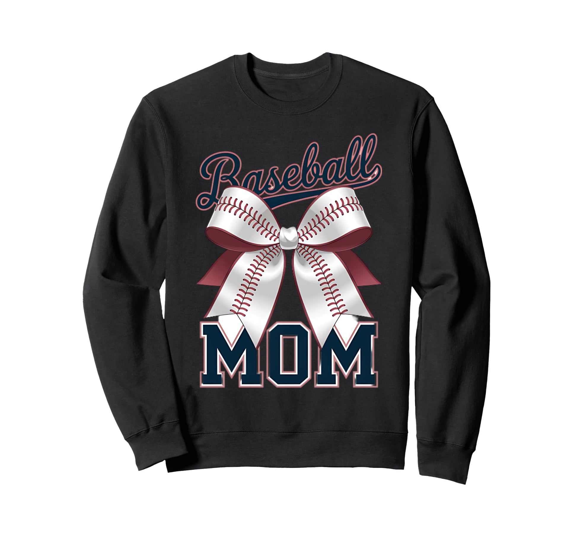 Baseball Mom Coquette Bow Sweatshirt - Streetwear Style for Adults - T-Shirt, Sweatshirt, Hoodie