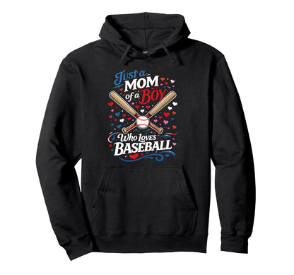 Baseball Mom Just Mom Who Loves Ice Hoodie - Minimalist Print Unisex - T-Shirt, Sweatshirt, Hoodie