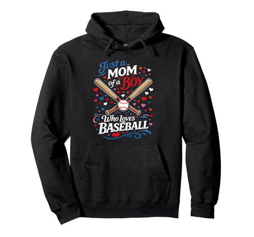 Baseball Mom Just Mom Who Loves Ice Hoodie - Minimalist Print Unisex - T-Shirt, Sweatshirt, Hoodie
