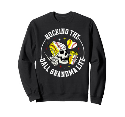 Rocking Ball Grandma Life Softball Sweatshirt - Minimalist Print Unisex - T-Shirt, Sweatshirt, Hoodie