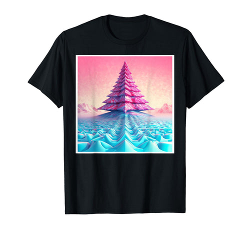 Vaporwave Core Aesthetic Tree Ai T-Shirt - Aesthetic Graphic Men Women - T-Shirt, Sweatshirt, Hoodie