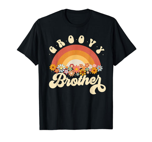 Groovy Brother Rainbow Colorful T-Shirt - Fun Novelty Design for Adults - T-Shirt, Sweatshirt, Hoodie