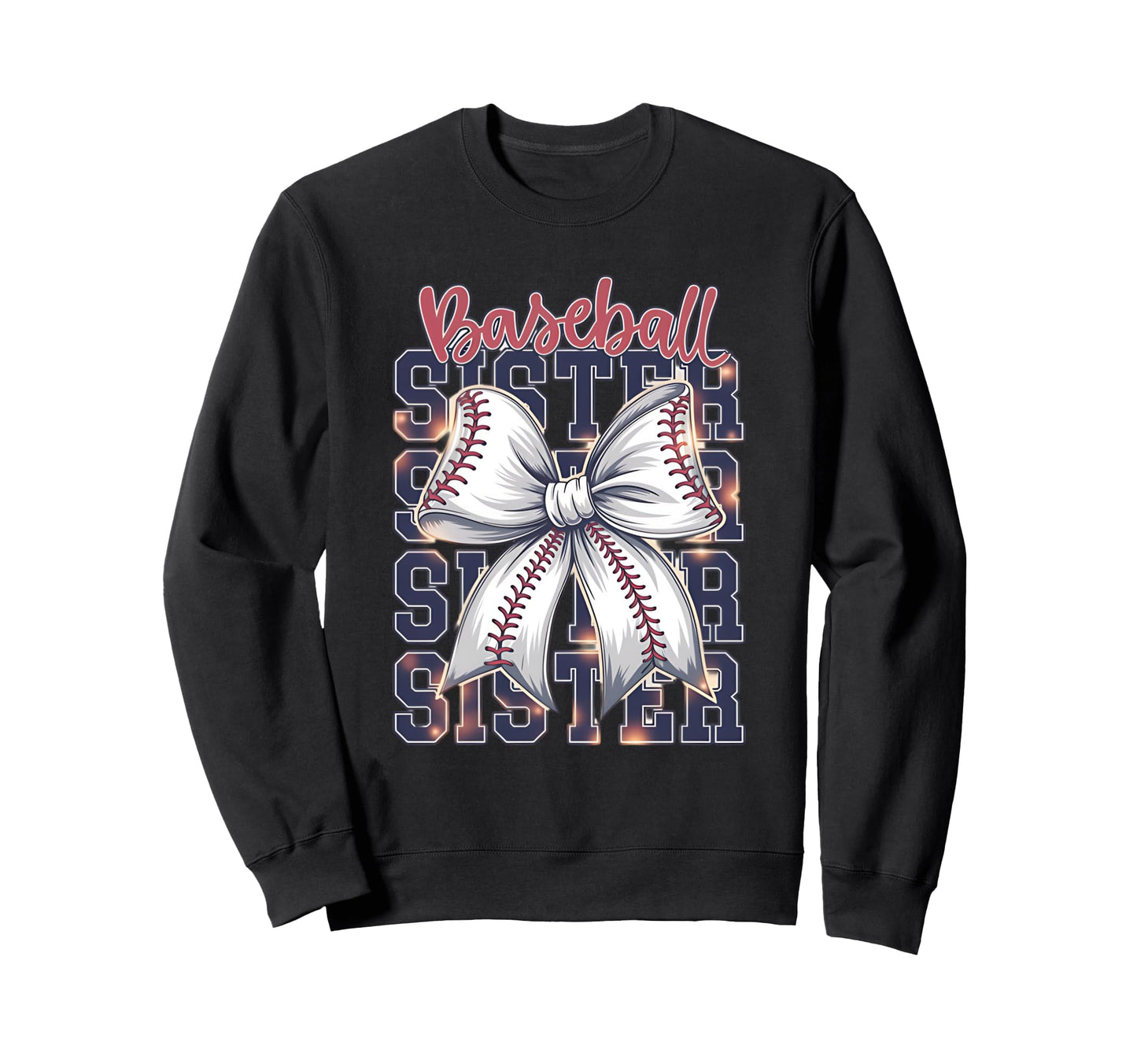 Baseball Sister Coquette Bow Sweatshirt - Fun Novelty Design Unisex - T-Shirt, Sweatshirt, Hoodie
