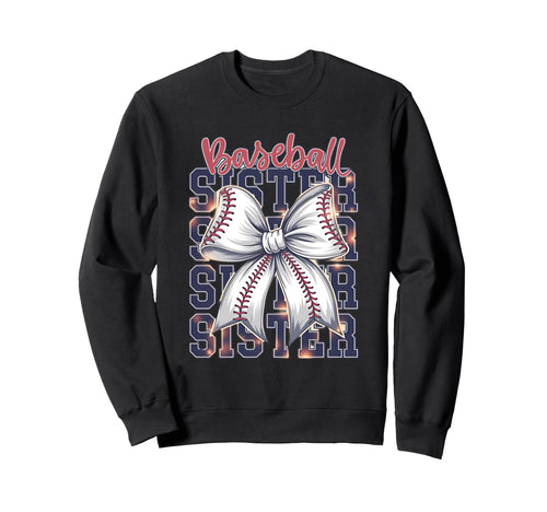 Baseball Sister Coquette Bow Sweatshirt - Fun Novelty Design Unisex - T-Shirt, Sweatshirt, Hoodie