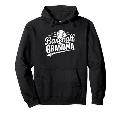 Baseball Grandma Hoodie - Novelty Apparel for Adults - T-Shirt, Sweatshirt, Hoodie