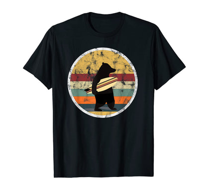 Surf Gift Bear Surfboard T-Shirt - Streetwear Style Unisex - T-Shirt, Sweatshirt, Hoodie