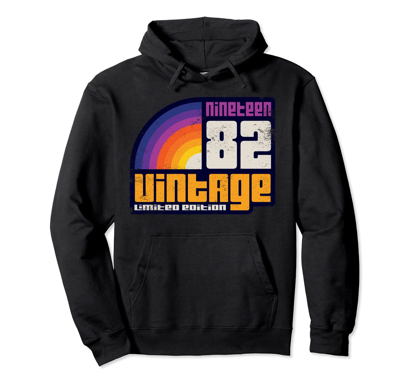 1982 Birthday Gift Rainbow Hoodie - Fun Novelty Design for Adults - T-Shirt, Sweatshirt, Hoodie