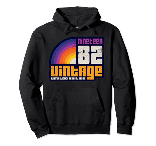 1982 Birthday Gift Rainbow Hoodie - Fun Novelty Design for Adults - T-Shirt, Sweatshirt, Hoodie