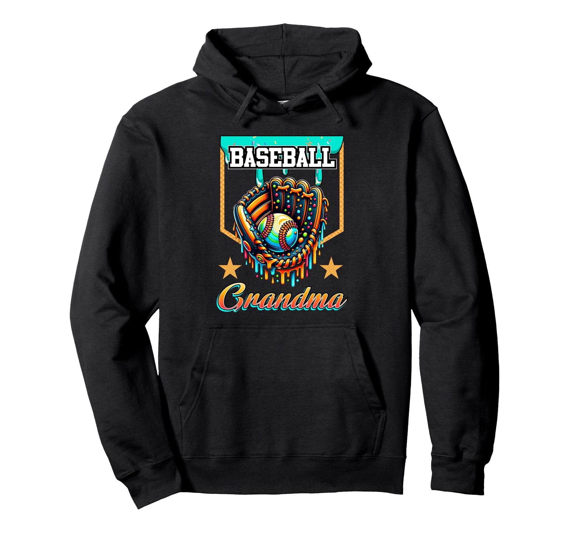 Baseball Drip Baseball Grandma Ice Cream Hoodie - Aesthetic Graphic Unisex - T-Shirt, Sweatshirt, Hoodie