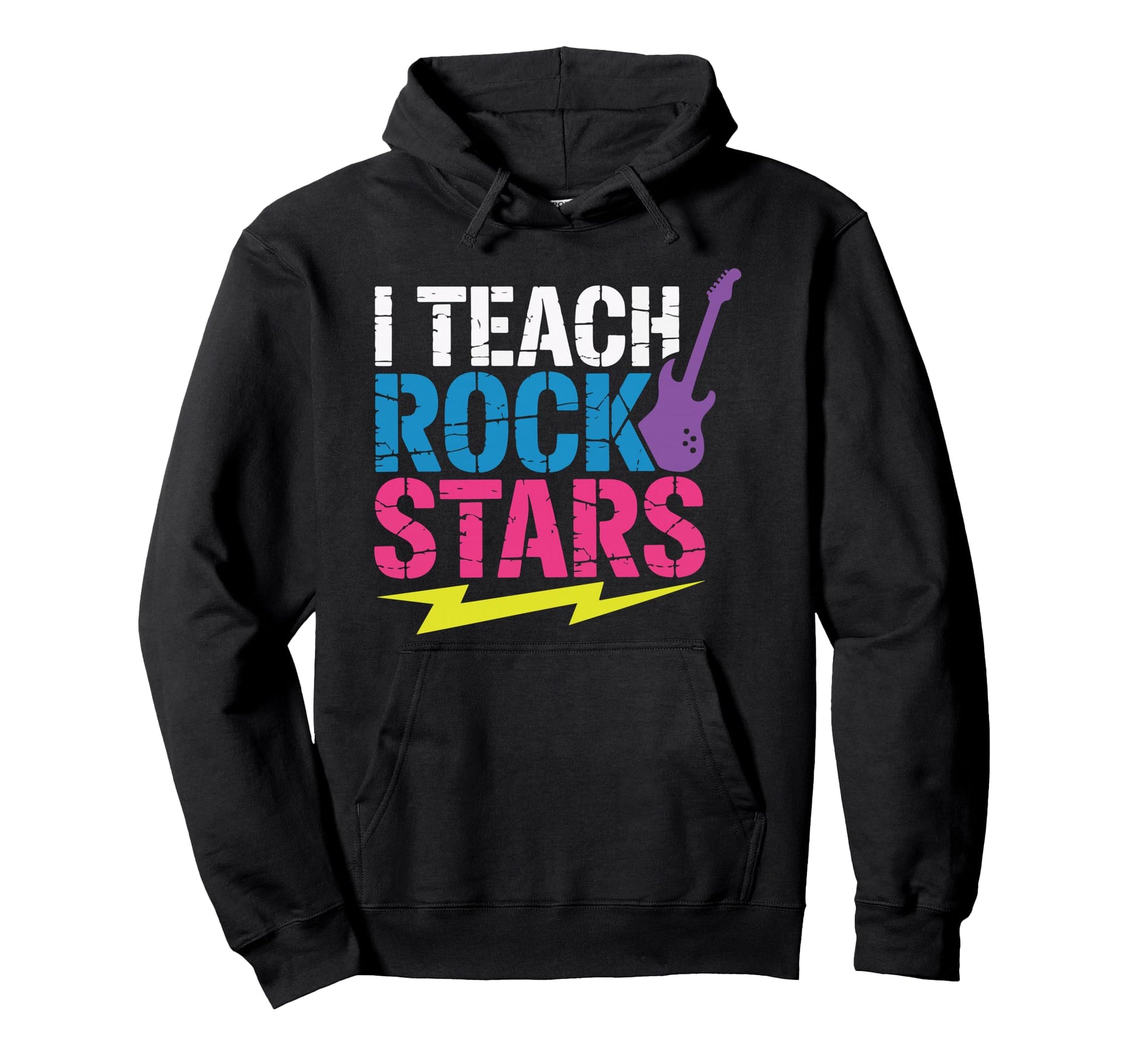 I Teach Rock Stars Music Teacher Rock Lovers Hoodie - Graphic Print Unisex - T-Shirt, Sweatshirt, Hoodie