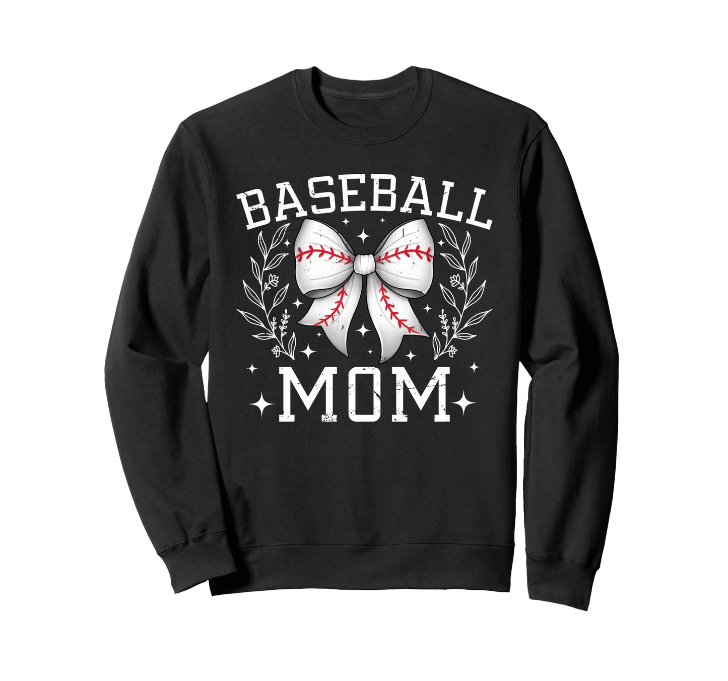 Coquette Bow Baseball Mom Game Sweatshirt - Casual Everyday Wear Unisex - T-Shirt, Sweatshirt, Hoodie