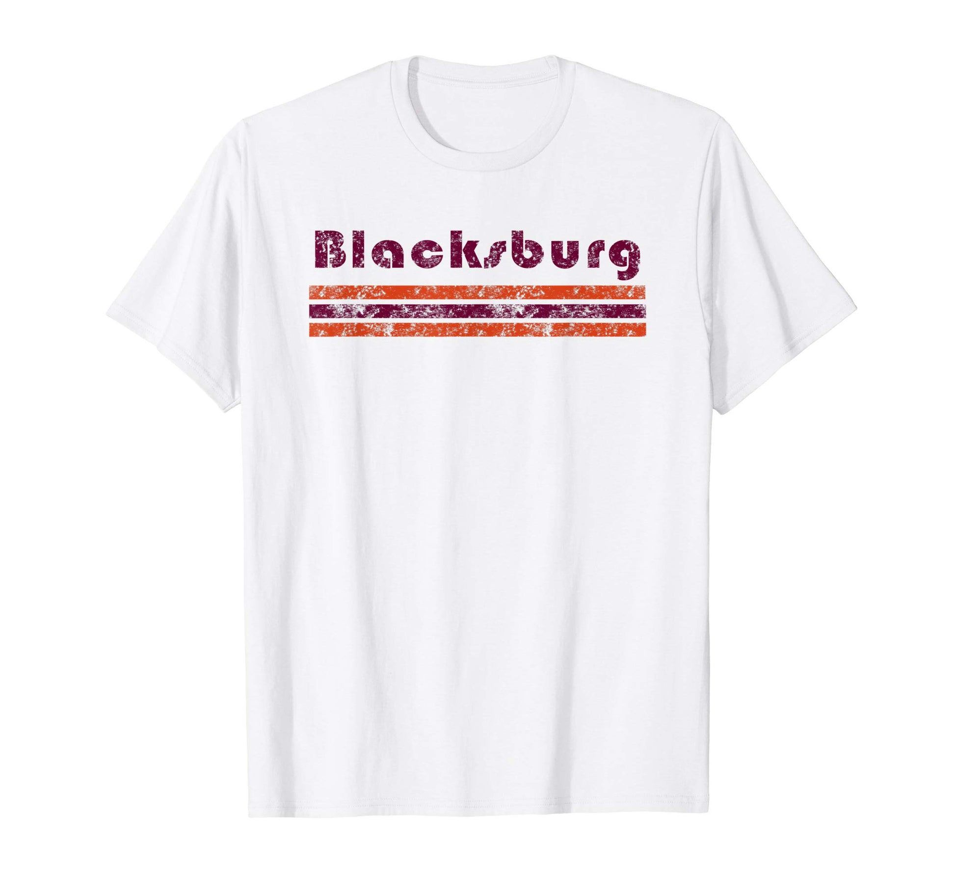 Blacksburg Virginia Three Stripe T-Shirt - Streetwear Style for Adults - T-Shirt, Sweatshirt, Hoodie