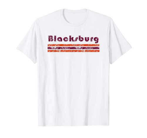 Blacksburg Virginia Three Stripe T-Shirt - Streetwear Style for Adults - T-Shirt, Sweatshirt, Hoodie