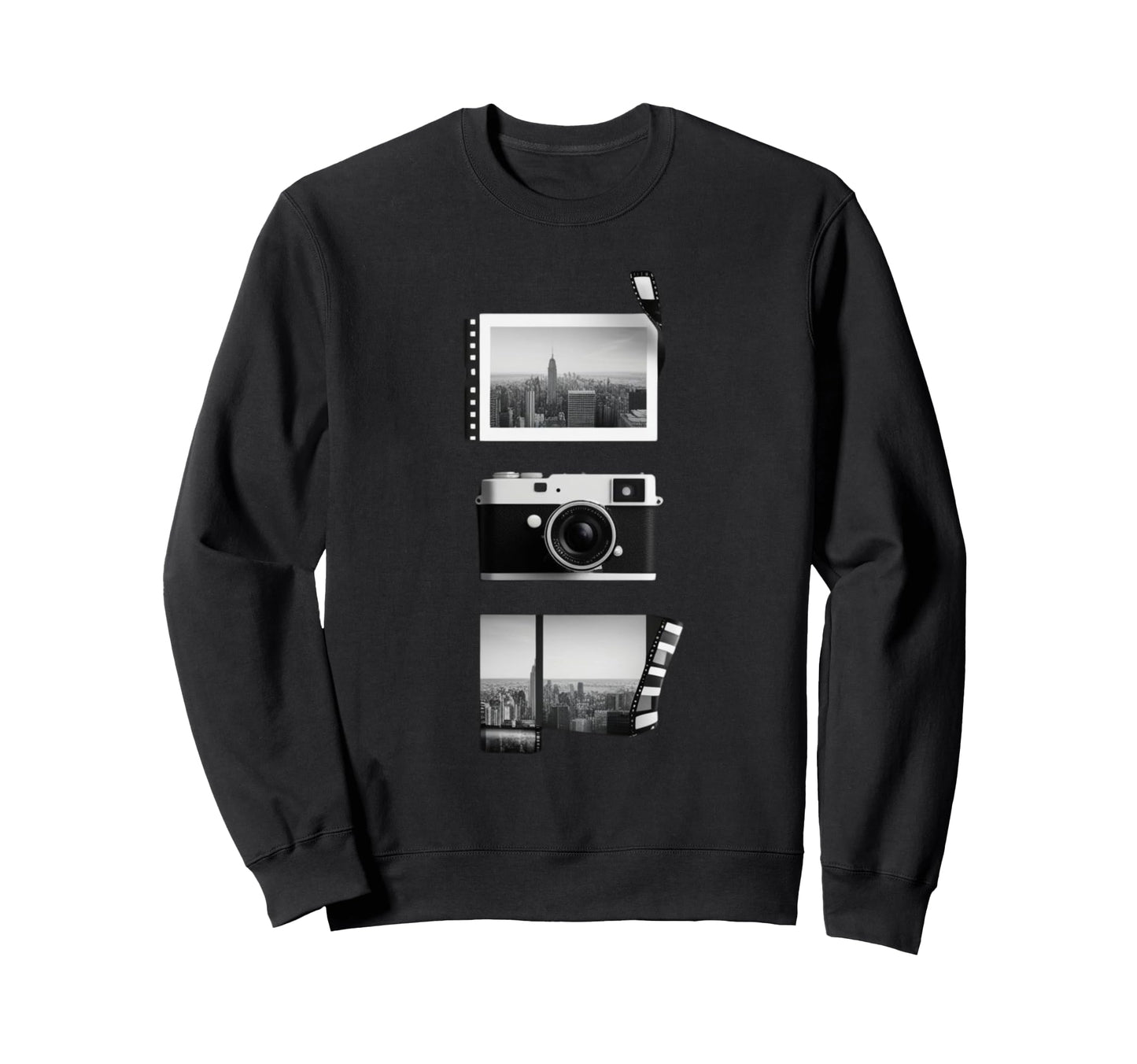 New York City Camera Film Strip Sweatshirt - Novelty Apparel Men Women - T-Shirt, Sweatshirt, Hoodie