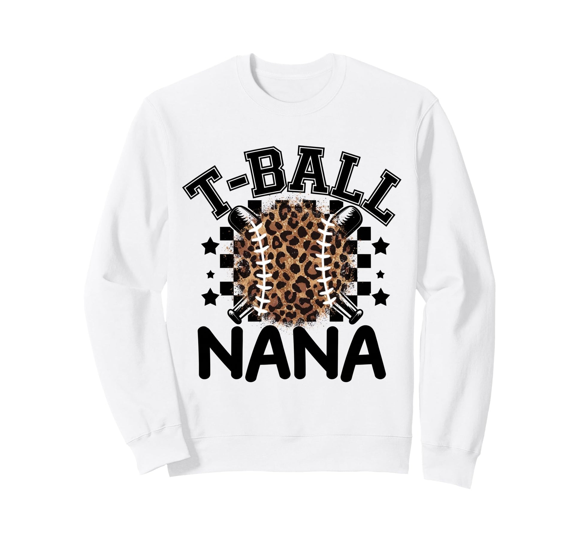 T Ball Teeball Nana Leopard Sweatshirt - Fun Novelty Design for Adults - T-Shirt, Sweatshirt, Hoodie
