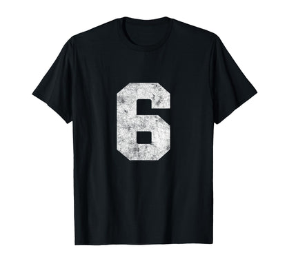 Lucky Number 6 Birthday Sports Player T-Shirt - Graphic Print Men Women - T-Shirt, Sweatshirt, Hoodie