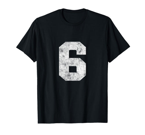 Lucky Number 6 Birthday Sports Player T-Shirt - Graphic Print Men Women - T-Shirt, Sweatshirt, Hoodie