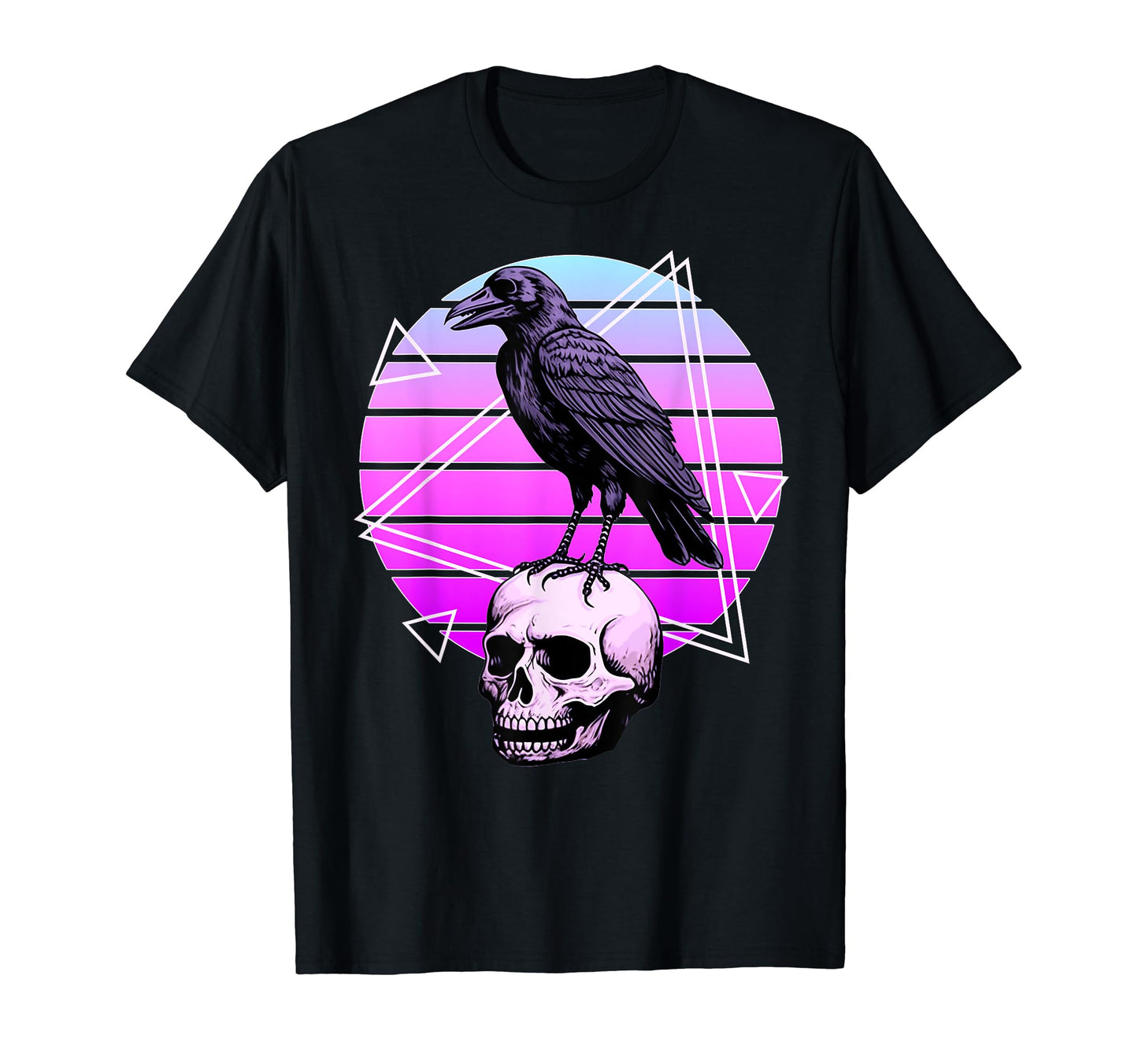 Raven Crow Skull Vaporwave Pagan Pastel T-Shirt - Novelty Apparel Unisex - T-Shirt, Sweatshirt, Hoodie