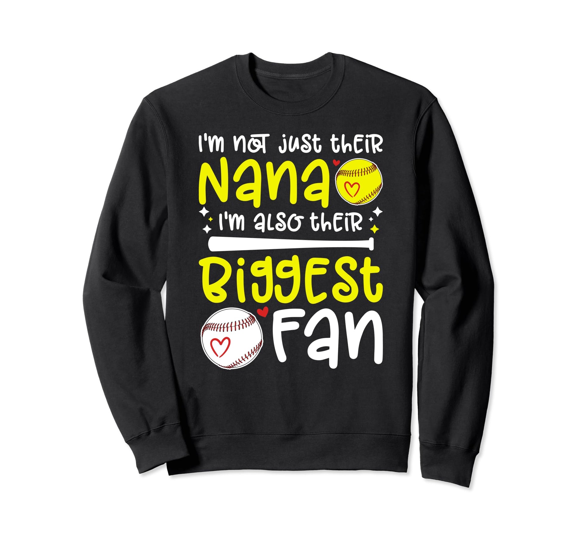 Their Biggest Fan Softball Baseball Sweatshirt - Graphic Print for Adults - T-Shirt, Sweatshirt, Hoodie