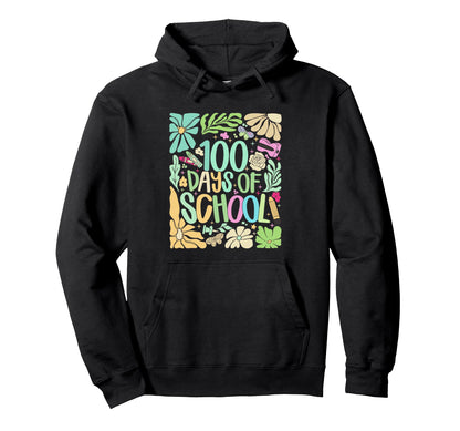 Boho 100Th Day School Rainbow Hoodie - Novelty Apparel Unisex - T-Shirt, Sweatshirt, Hoodie